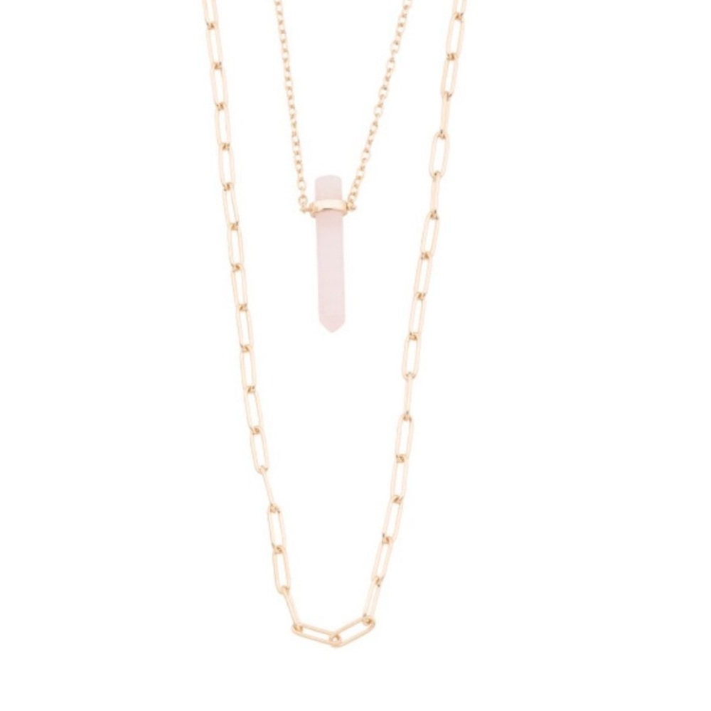 ALL SAINTS - NEW ✨ Semi Precious Gemstone Necklace- Gold